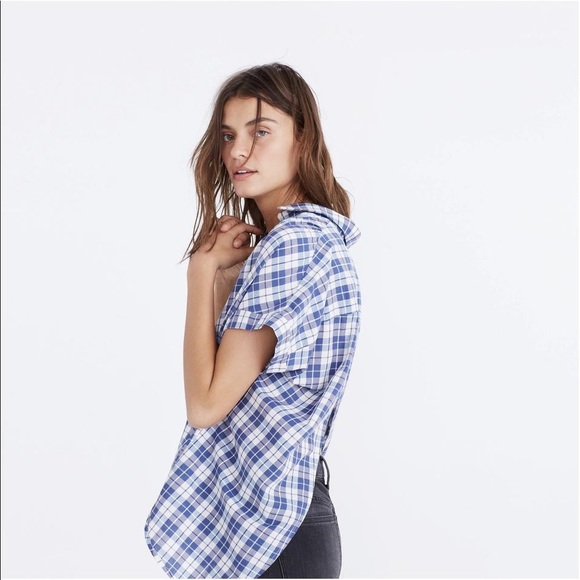 Madewell Central Linus Plaid Split Back Shirt XS - Picture 4 of 7